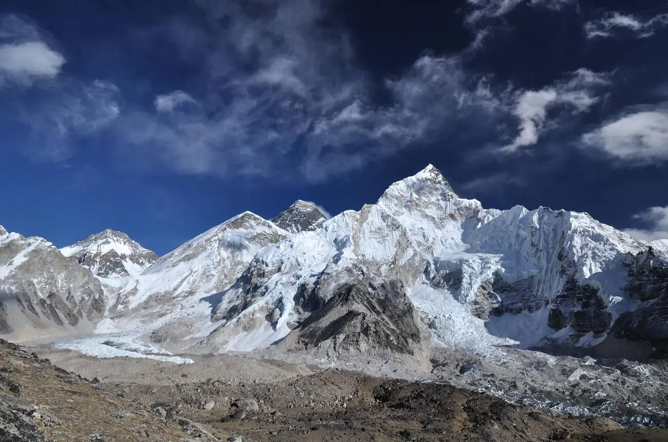 Everest Panorama, With the Khumbu Glacier in the Foreground