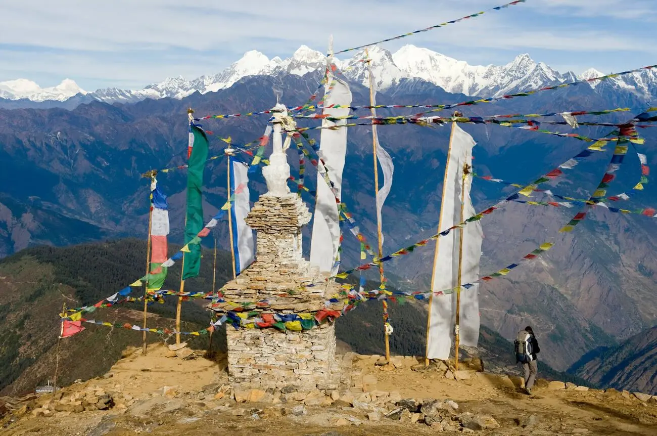 Langtang National Park, panorama from Lauribinayak (3825m)