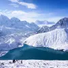 View from the top of Gokyo (5357m ) over Gokyo lake